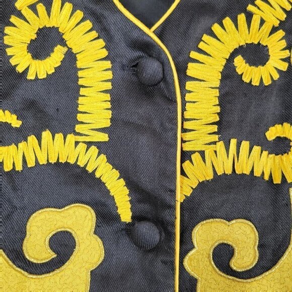 Ann Gerlin Linen Statement BlazerJacket Women Size 8 - Picture 4 of 8